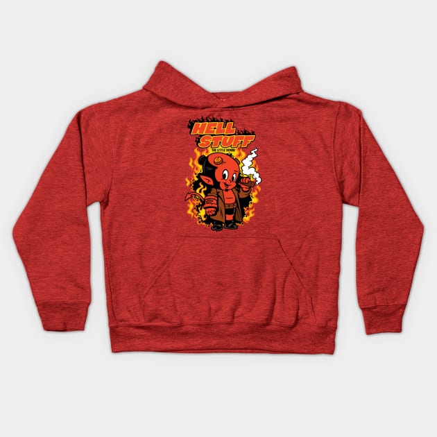 Hell Stuff Kids Hoodie by harebrained